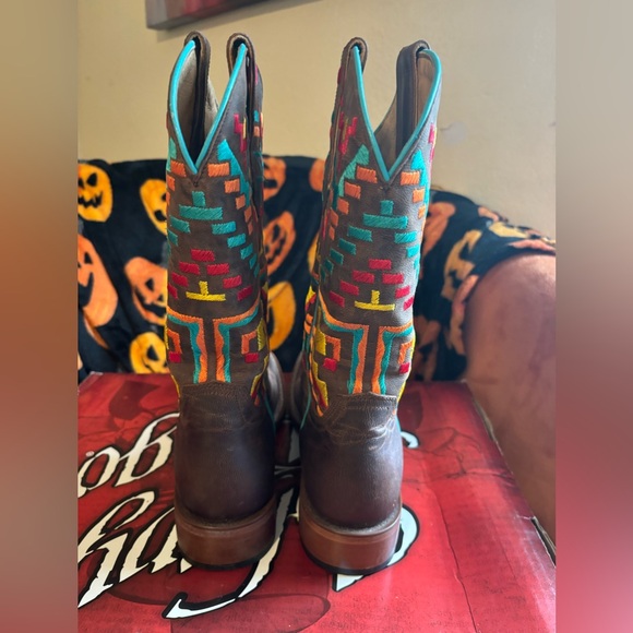 Johnny Ringo Leather Aztec Boots - Picture 4 of 6